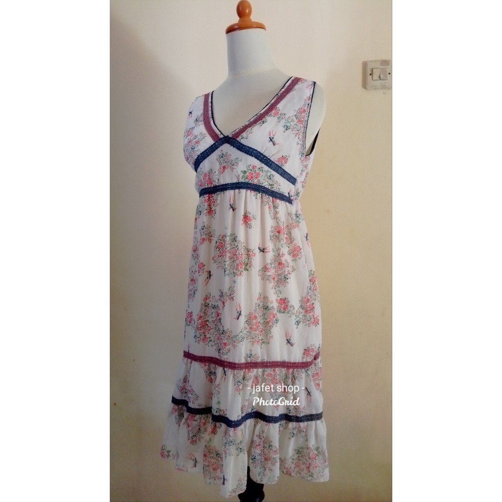 shabby women's midi dress