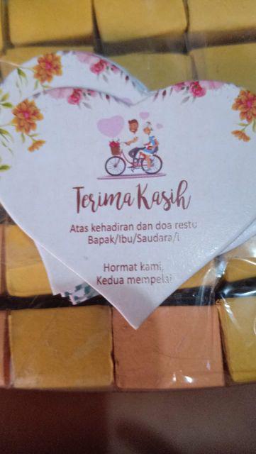 Souvenir Tatakan Gelas | Alas Gelas Mini Kemas Bok Mika,,bonus Kartu Uvapan Terima Kasih