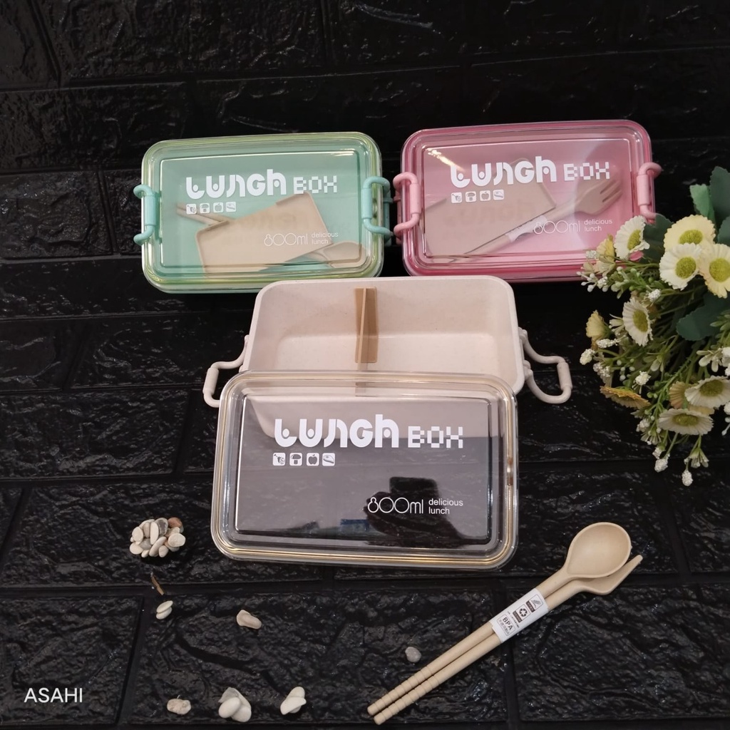 [COD] KOTAK MAKAN LUNCH BOX SET L336 KOTAK MAKAN 800ML