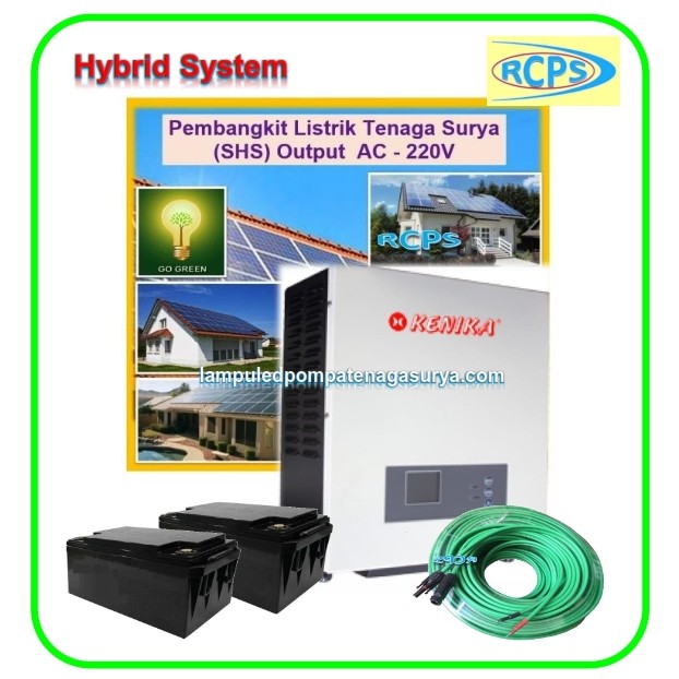 Paket PLTS Hybrid 2000 Watt Listrik Tenaga Surya