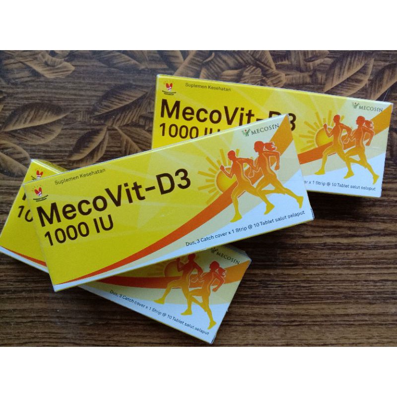 Mecovit vitamin D3 1000 IU ( 1box  isi 30tablet)