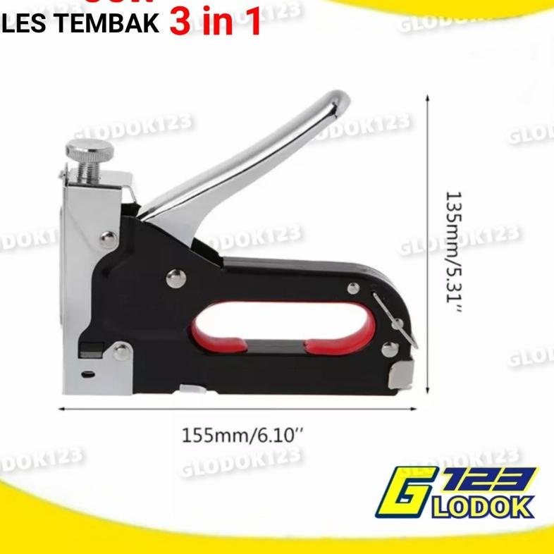

Hot Sale - Staple Staples Steples Gun Tembak 3 in 1 Jok Kulit Kayu Karpet Kardus !