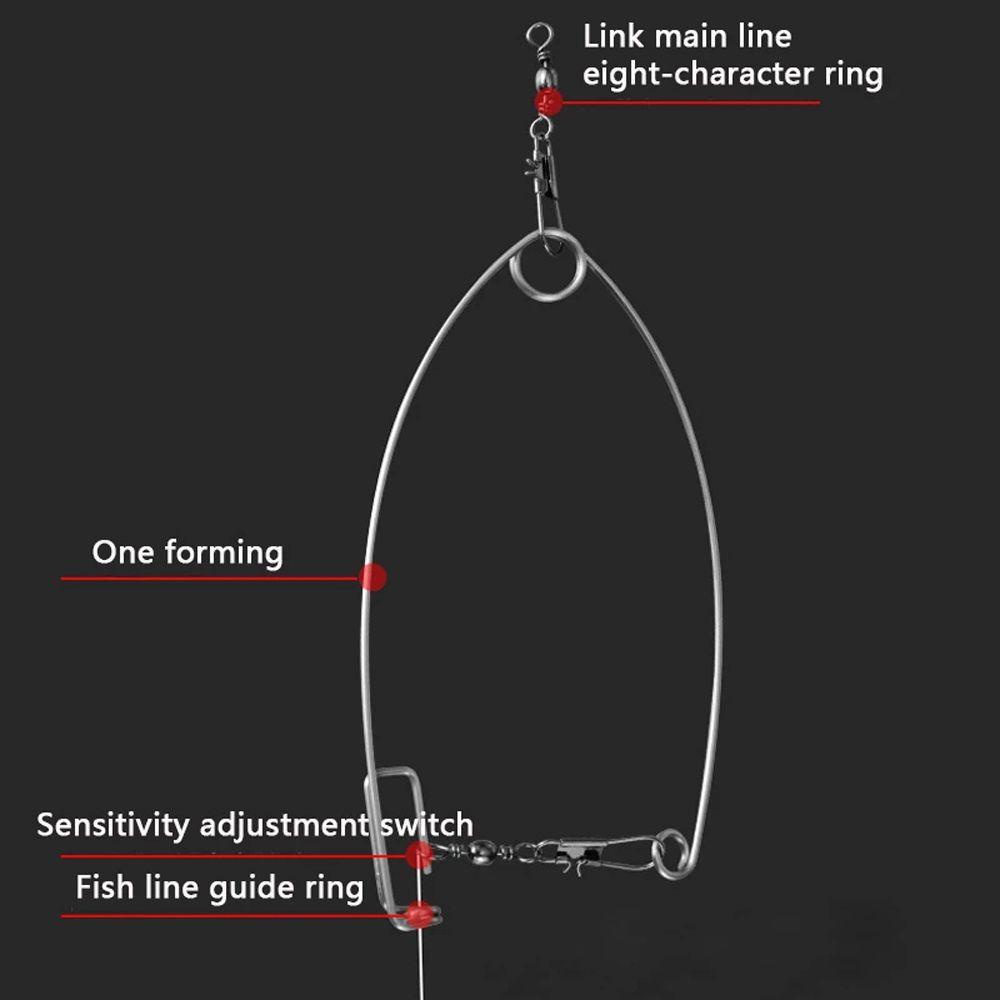 Agustinina Perangkat Memancing Otomatis Universal Perlengkapan Memancing Stainless Steel Otomatis Menangkap Ikan Perangkat Memancing Artefak Musim Semi Kait Ejection