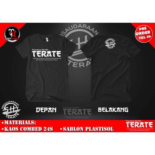 Kaos Distro PSHT Hitam Simpel