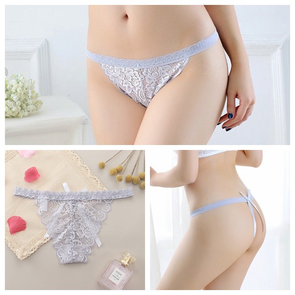 Sexy G-String Wanita Lace Transparan Sexy Celana Dalam Pola Motif Thong C212