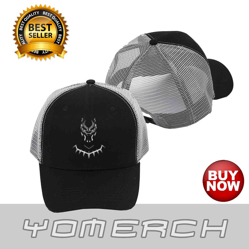 Topi Trucker Topi Jaring BLACK PANTHER Keren Pria Dan Wanita BERKUALITAS
