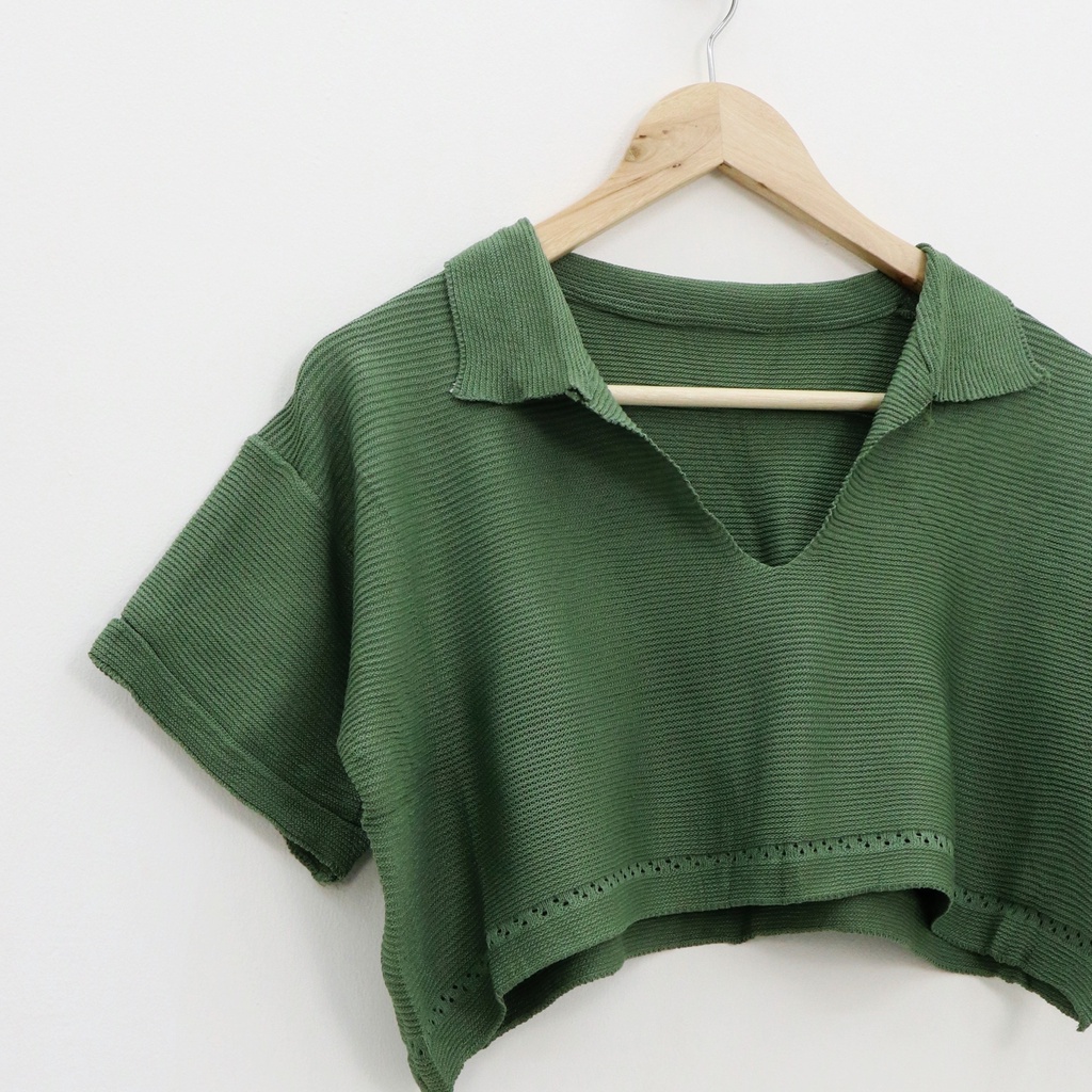 Vaty crop top knit -Thejanclothes