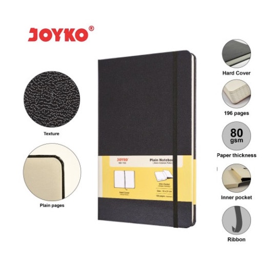 

Hemat Joyko Plain Notebook Nb-703 Buku Catatan Sampul Hard Cover 13X21Cm Trendi