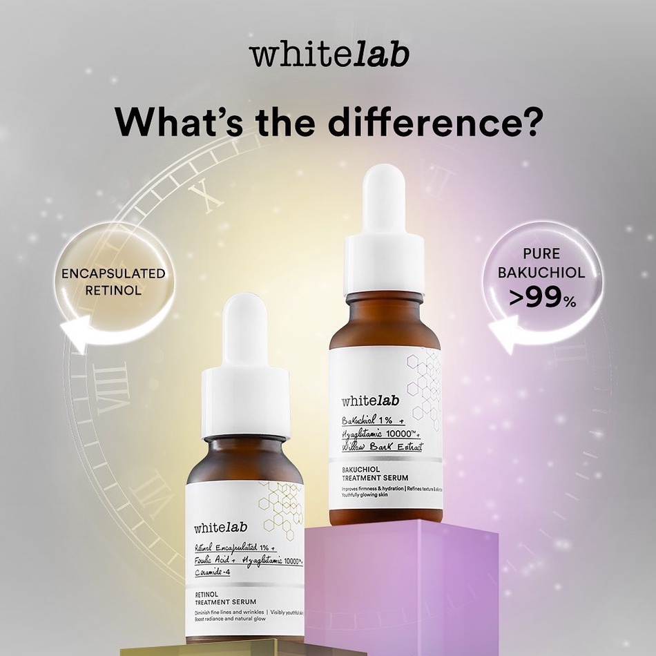 Whitelab Retinol Treatment Serum | Whitelab Bakuchiol Treatment Serum