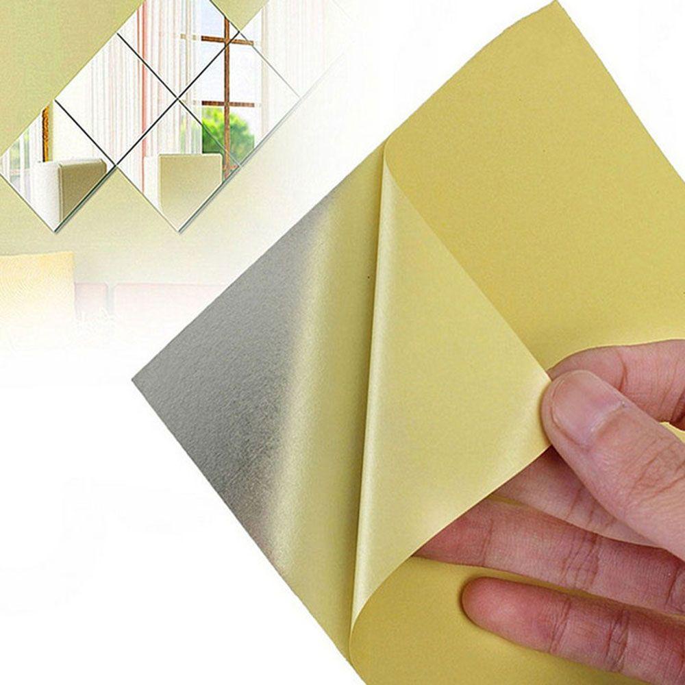 【 ELEGANT 】 Acrylic Mirror Unbreakable Non-Glass Self-Adhesive Petak Cermin Persegi