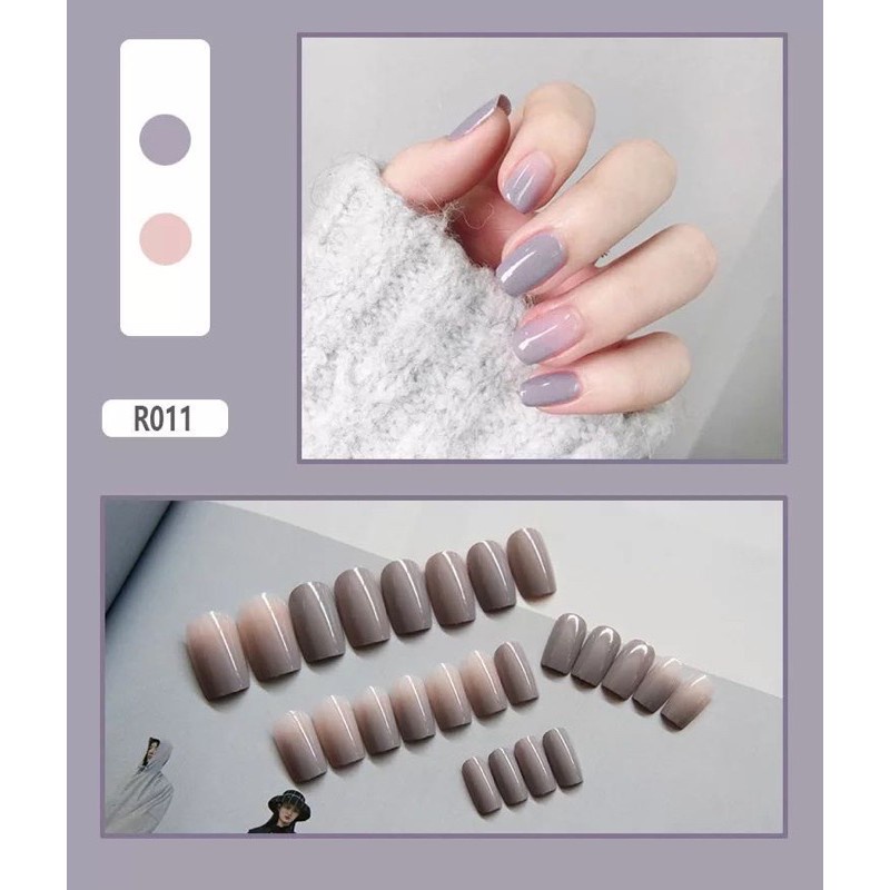 24PCS KUKU PALSU MOTIF MARBLE NAIL NUDE / ombre gold metal marble nails kupal kuku palsu marmer