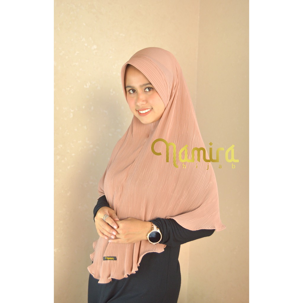 NAMIRA HIJAB/Bergo Pet Plisket Lidi Jumbo