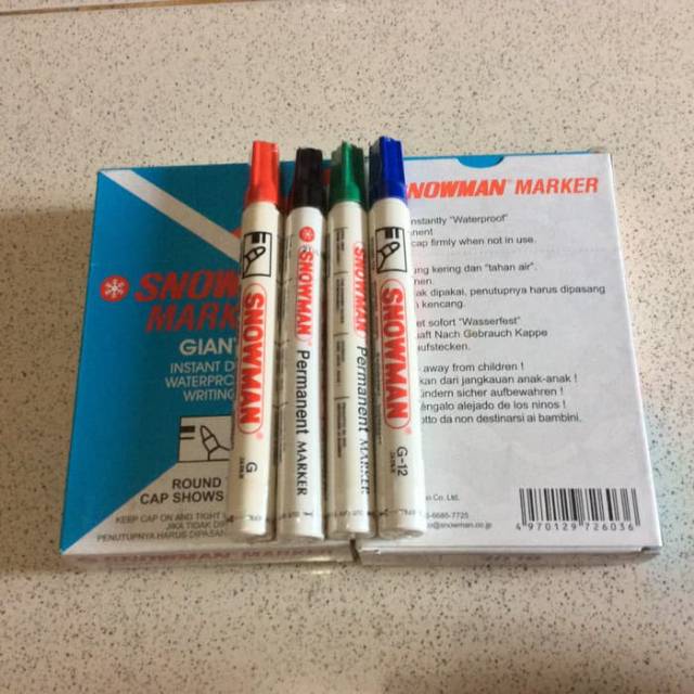 

Spidol Permanent G-12 SNOWMAN / Marker Permanen
