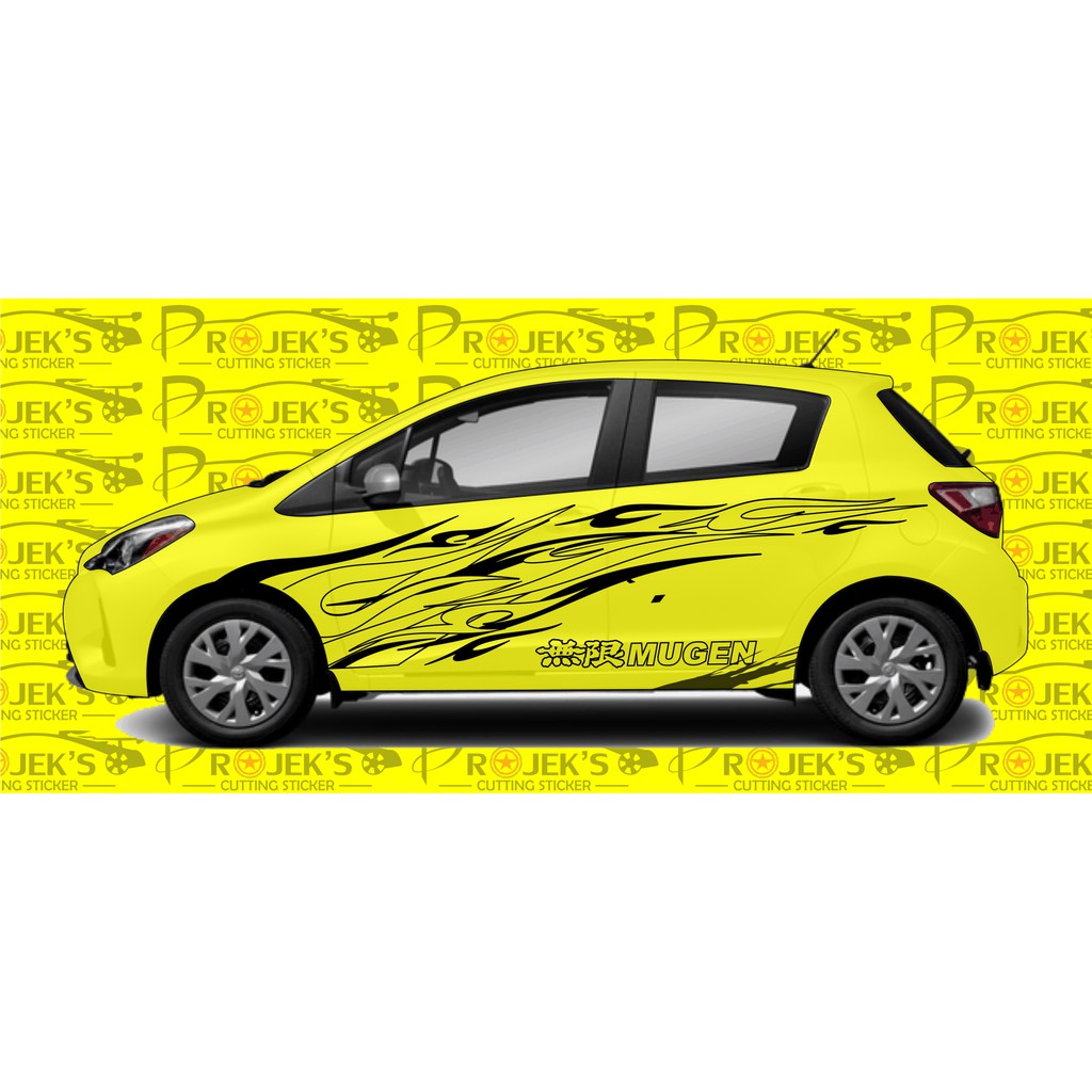 TERMURAH Cutting Sticker Mobil Stiker Motif Keren Sticker TRIBAL MOTIF API Shopee Indonesia