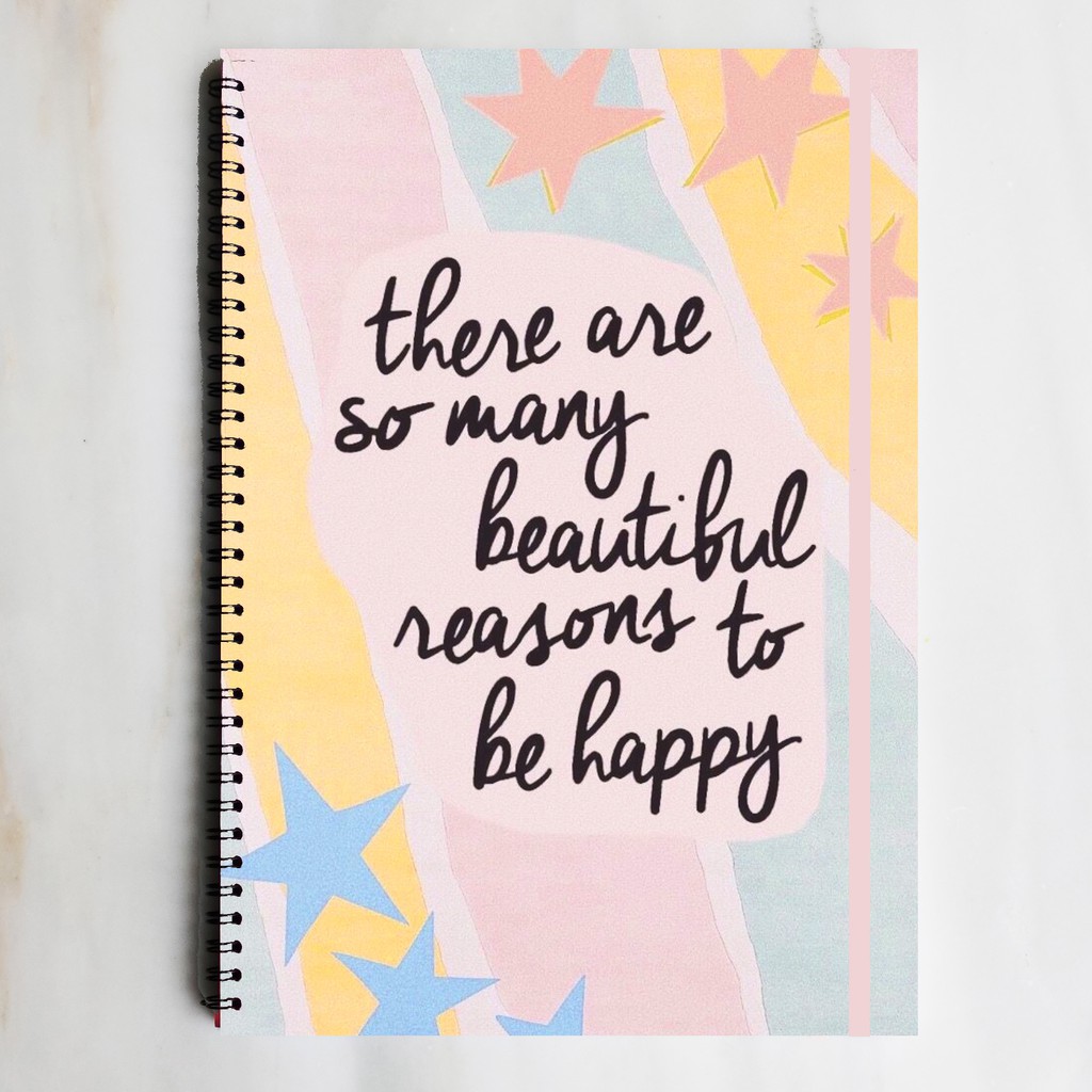 

BEAUTIFUL REASONS Quote Marble Spiral Ruled Notebook Diary Journal Buku Tulis Catatan Sekolah Kuliah