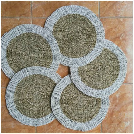 Placemat /Tatakan Piring / Hiasan Meja/ Alas Piring Seagrass Ukuran 35 cm