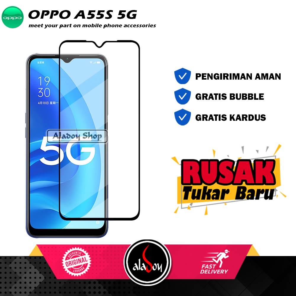 Tempered Glass Oppo A55s 5G Anti Gores Layar Screen Protector