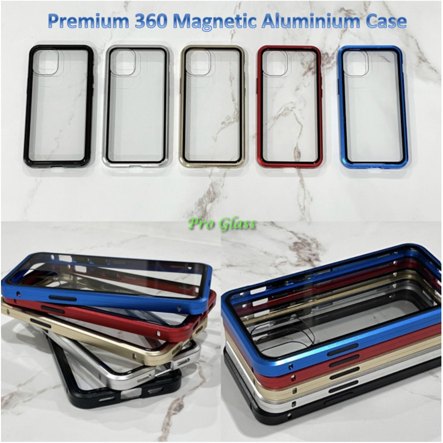 Magnetic Case Iphone 12  / 12 PRO / 12 PRO MAX / 12 MINI with Premium Back tempered Glass Magnet