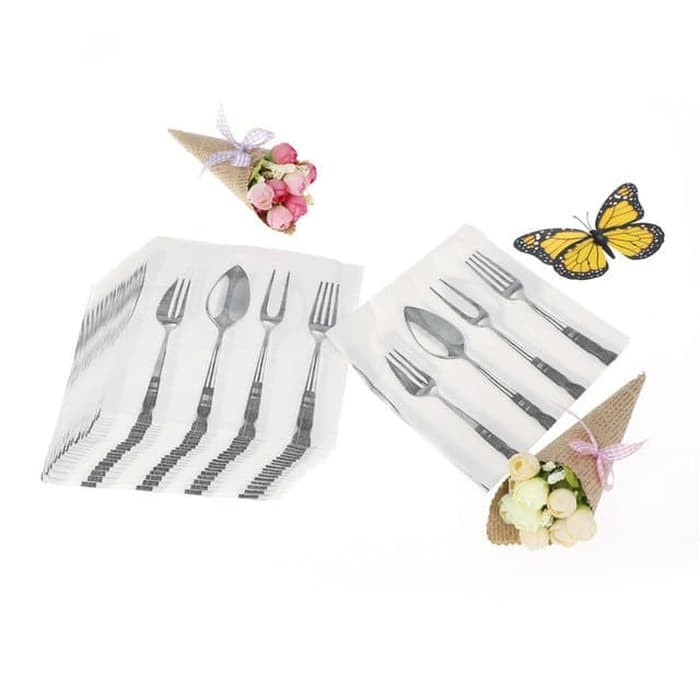 Decoupage Napkin - Tissue Decoupage 2Ply KC-Spoon and Fork