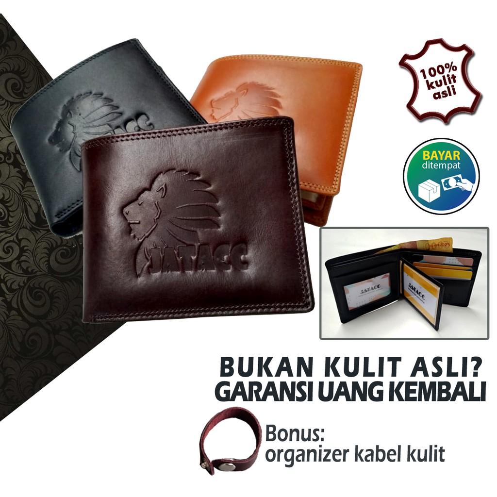 Dompet kulit pria karakter / dompet lipat pria kulit JATACC