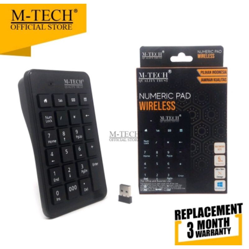 M-Tech keyboard Numerik Wireless nomer kasir