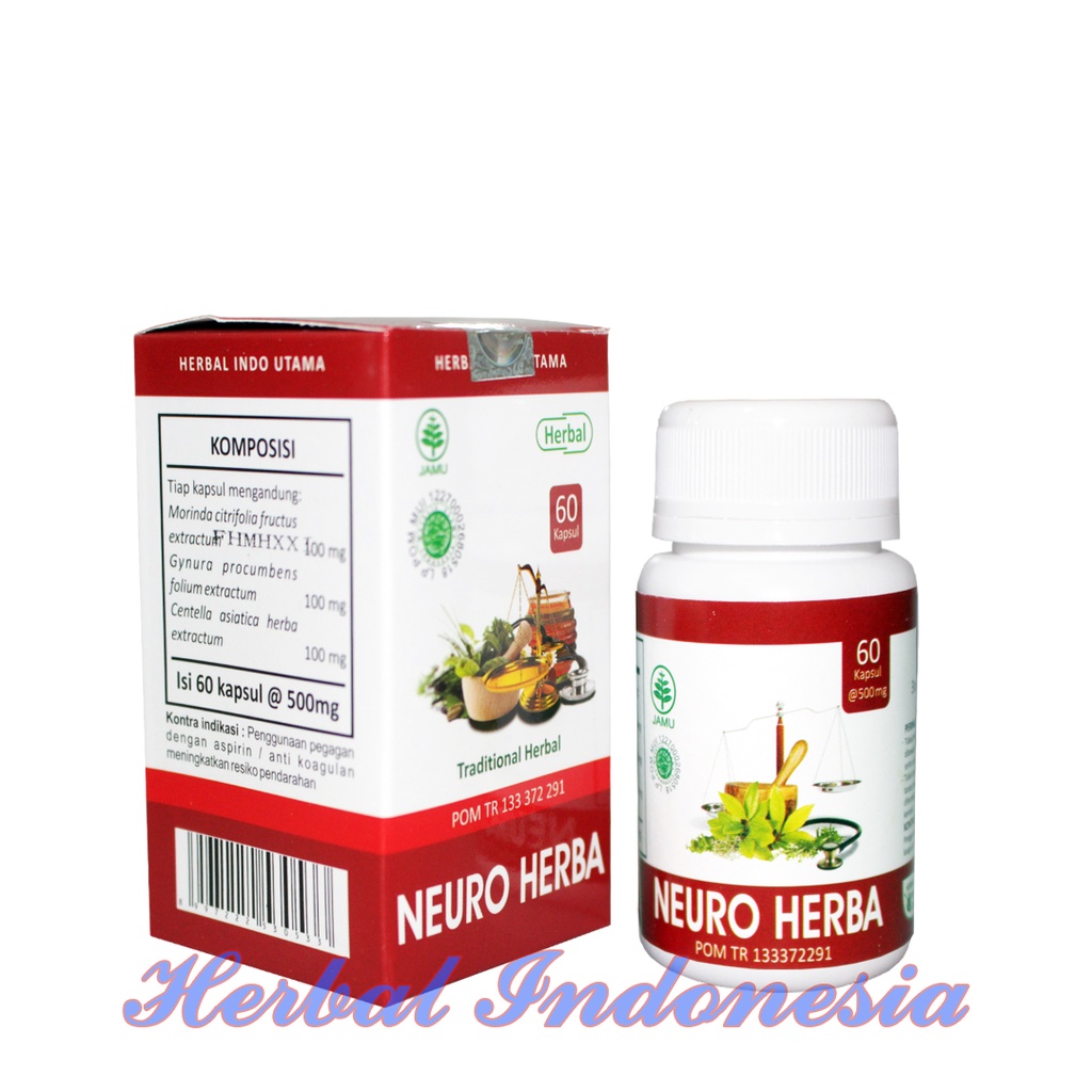 Kapsul Neuro Herba HIU Isi 60 - Obat Stroke - Melancarkan Peredaran Darah