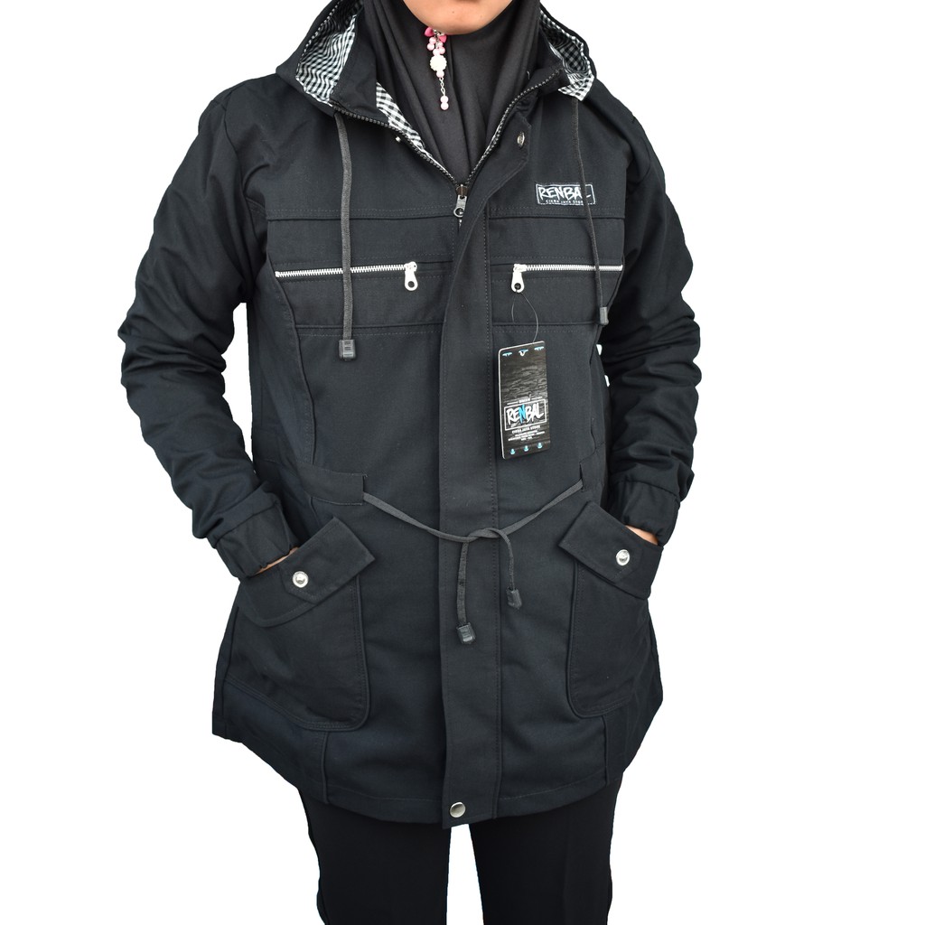 Jaket Parka Wanita - Hitam | Shopee Indonesia