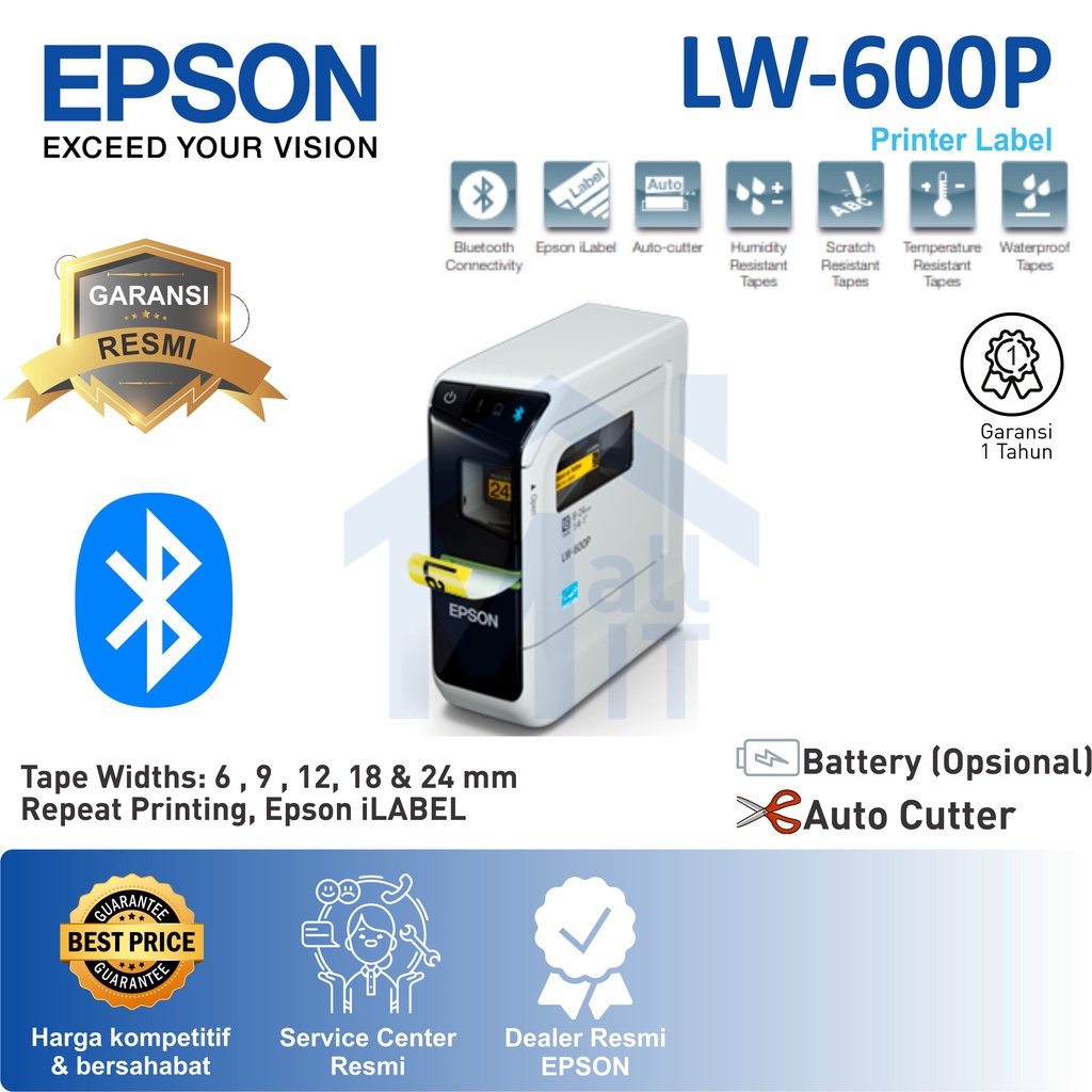 PRINTER EPSON LW-600P LW600P LABEL BLUETOOTH LABELWORK LABEL WORK 600