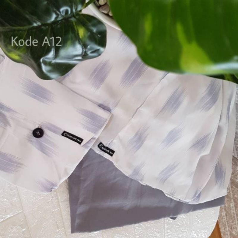 Mukena katun rayon motif/ Mukena rayon jumbo/ mukena katun rayon