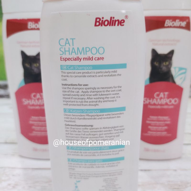 Bioline CAT shampoo mild care 250ml