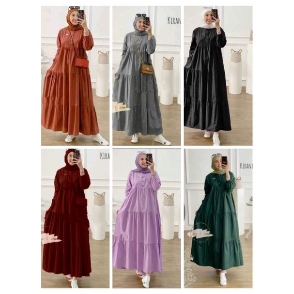 GAMIS SUSUN KANCING RAMPEL TERBARU