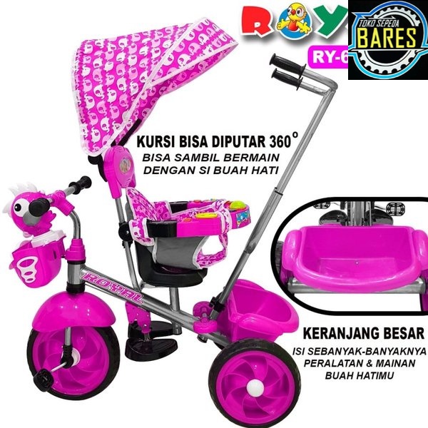 Sepeda Roda Tiga Anak Royal RY-6280 / Tricycle