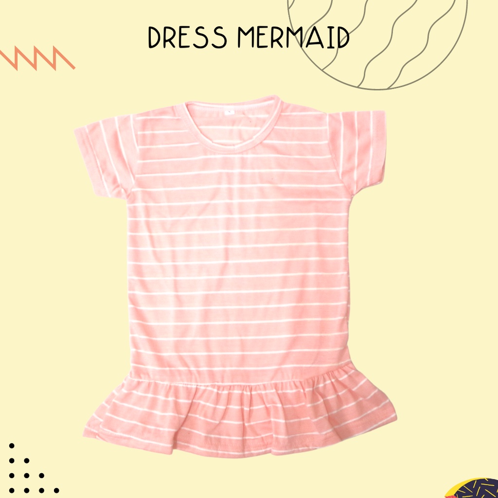 BabynKids - Dress Motif Anak / Dress Ruffle Anak Perempuan / Ruffle Dress Anak Perempuan / Dress Anak Perempuan / Daster Anak Perempuan /  Dress Babydoll Anak Perempuan / Dress Mermaid Anak Cewek