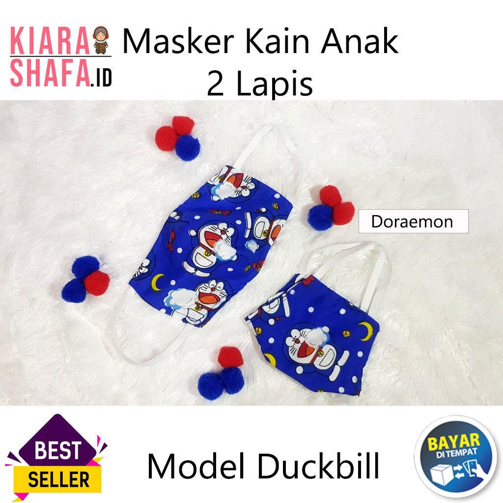 Masker Anak - Masker Kain Anak - Masker Anak Karakter 2 Lapis