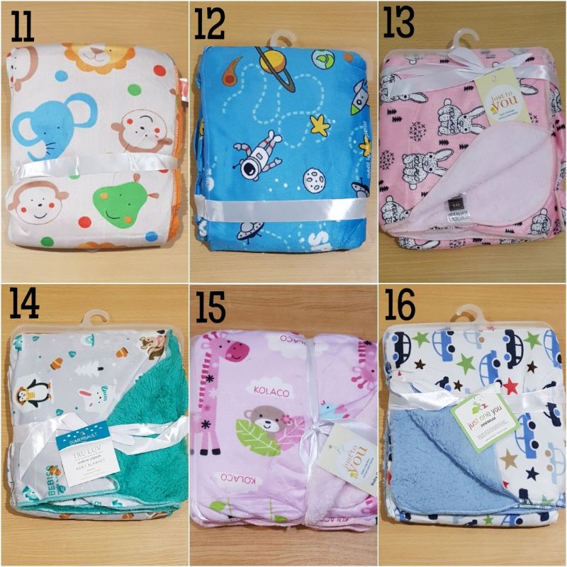 SALE Selimut bulu bayi lembut just to you double fleece import