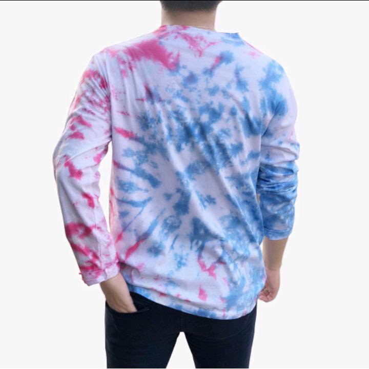 Baju Tie Dye Pria Katun Premium Kaos Cowok Lengan Panjang