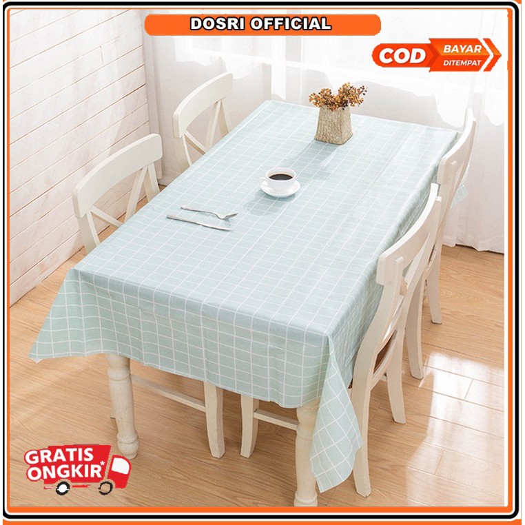 [NEW] Taplak Meja Makan Murah Motif Kotak - Kotak Anti Minyak dan Air Import