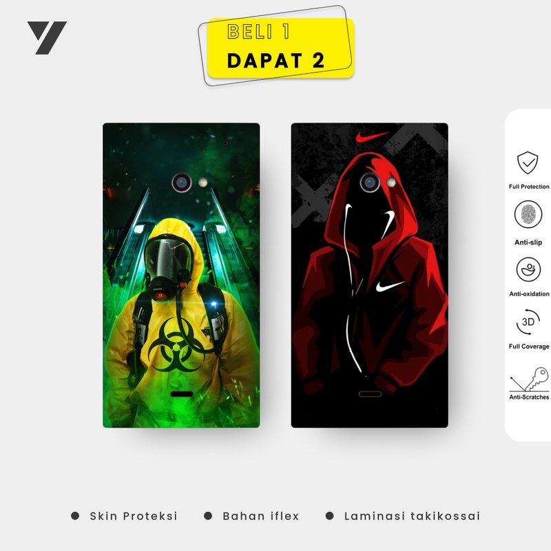 Garskin / Skin Case Sharp Aquos Crystal 2 [Dapat 2 Garskin] - Motif 1