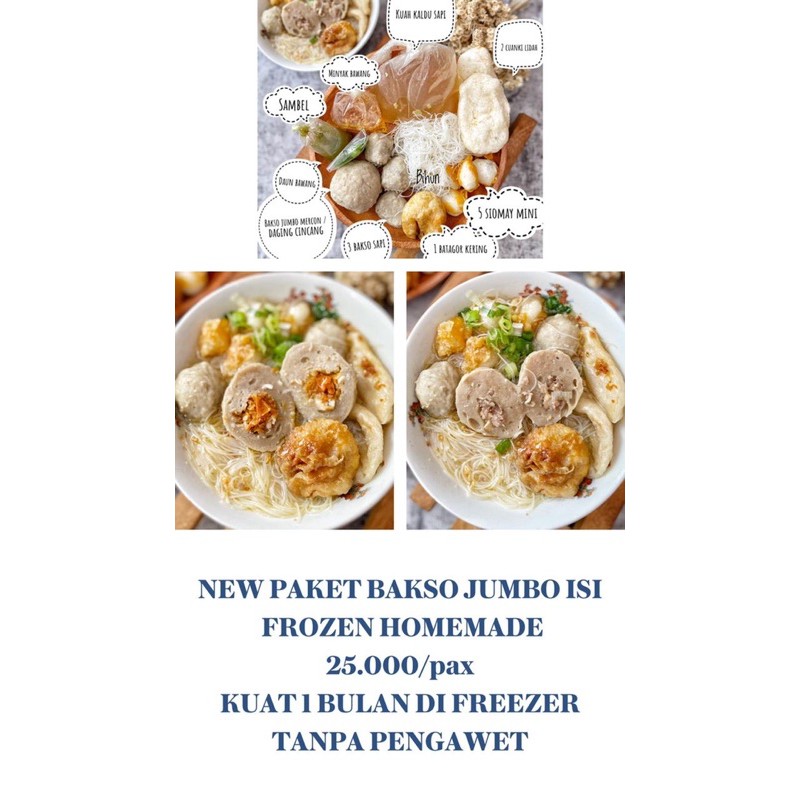 

Bakso Jumbo Mercon Daging Cincang Isi Paket 25rb Homemade