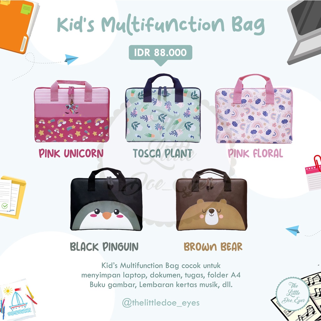 Kid’s Mutifunction Bag - Tas laptop / dokumen / serbaguna