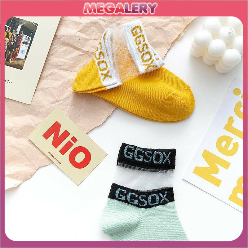 KAOS KAKI PENDEK TRANSPARAN WANITA MOTIF GGSOX KAUS KAKI PENDEK WANITA IMPORT COD