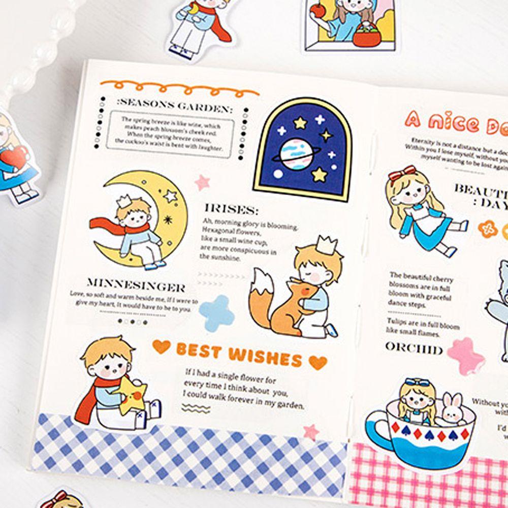 Lanfy Kartun Alat Tulis Stiker Makanan Korea Scrapbooking Animals Album Handbook Perlengkapan Sekolah