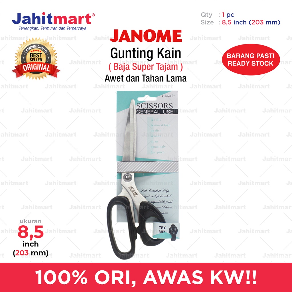

GUNTING KAIN JANOME 8,5