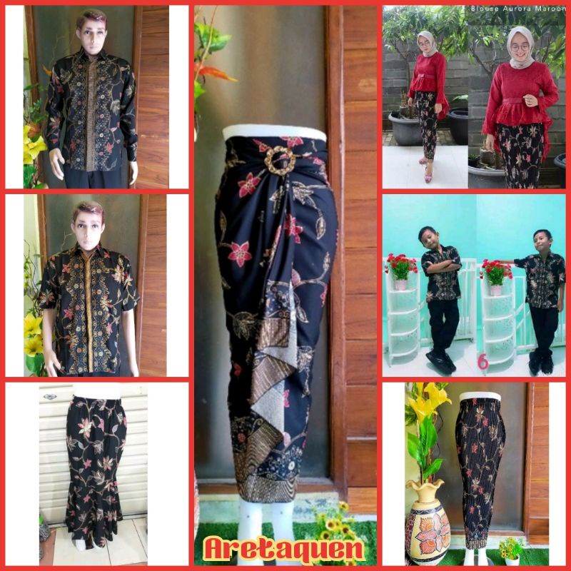 Couple batik keluarga/Kebaya Aurora kemeja pria kebaya Broklat kemeja anak kemeja kebaya premium