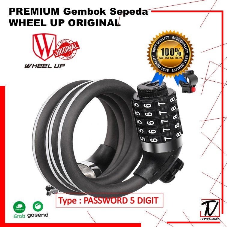 PREMIUM Gembok Sepeda WHEEL UP ORIGINAL