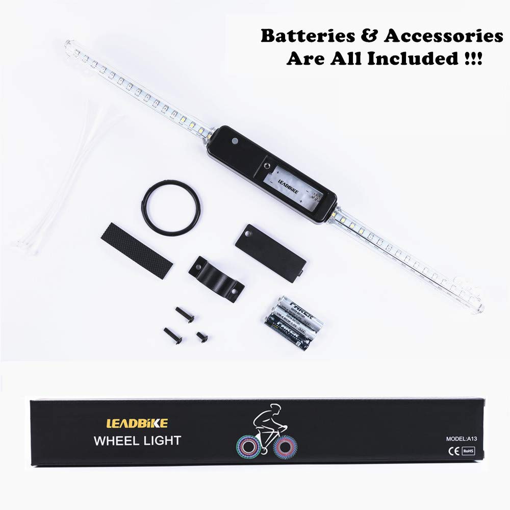 Leadbike/Lampu Ban Sepeda Colorful LED Bicycle Wheel Light Free Baterai