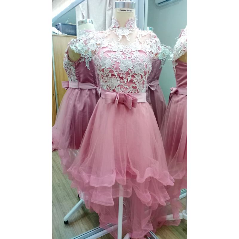 [GRATIS ONGKIR] GAUN DUSTY PINK 12 / GAUN PESTA PRELOVED / GAUN PESTA BEKAS