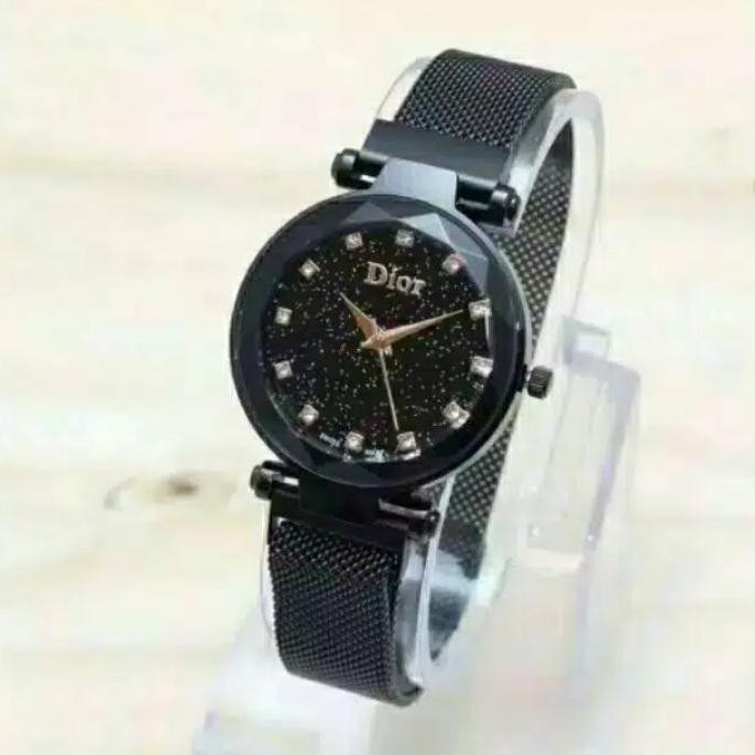 Jam Tangan Magnet Wanita D*or Remaja Murah - Hitam