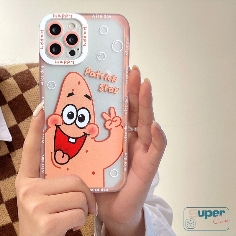 Fashion Kartun SpongeBob Ponsel Case Infinix Note 11 12 10 Pro Infinix Smart 5 6 4 Play Plus Hot 12i 11s NFC 10Lite 8 10 9 12 11 Play Transparan Tpu Lovely Patrick Star Soft Cover