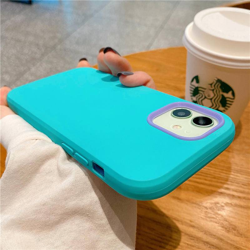 3 In 1 Soft Case Silikon Bumper Shockproof Warna Permen Cover Iphone 13 12 11 Pro Max X Xs Max